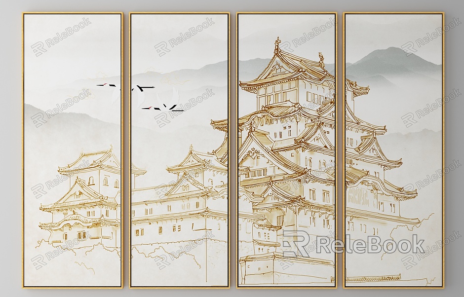 New Chinese Architectural Painting Decorative Painting model