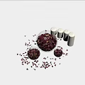 Elegant Decorative Ornament Set With Glass Bowls Purple Petals And White Candles For Home Decor