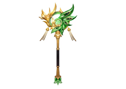 Weapon Staff Magic Wand Legendary Weapon Fairy Wand Game Equipment Magic Wand 3d model