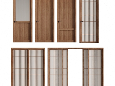 New Chinese Japanese Style Door sliding door glass door kitchen door model