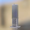 Modern High Rise Commercial Complex With Glass Curtain Wall And Mixed Use Spaces