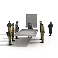 Game Movie Military Characters Standing Around Table In Strategic Scene