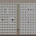 Stylish White Partition With Square Grid Design For Modern Interior Spaces 3d model