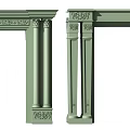 Green Arched Doorways With Classic Carved Details And Elegant Architectural Design