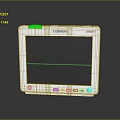 COMOSON White Computer Monitor Featuring Green Indicators Screen Green Line And Control Buttons