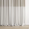 Elegant Curtains Interior Design With Beige Drapes And Sheer White Panels