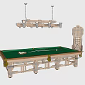 Billiard Table Billiard Table Table Rack Pool Club Chandelier 3d model