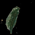 Taiwan Island Satellite Map Showing Terrain Roads And Urban Areas