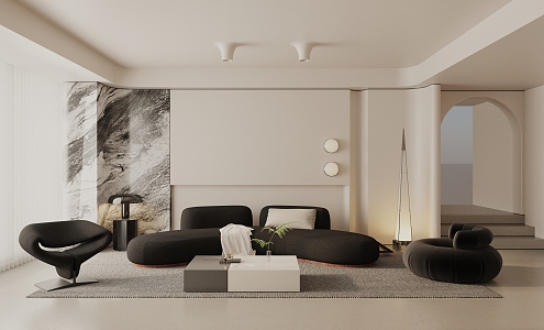 modern living room 3d model