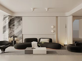 modern living room 3d model