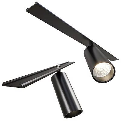 Modern Black Metal Downlight Spotlight With Ceiling Mount And Adjustable Design 3d model