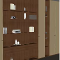 Middle Style Bookcase 3d model