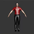 Men's Casual Fashion Outfit With Red Polo Shirt And Gray Pants