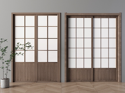 Sliding door Sliding door Sliding door Lattice sliding door Partition door 3d model