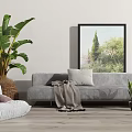 Modern Combination Sofa Sofa Combination Ornaments 3d model