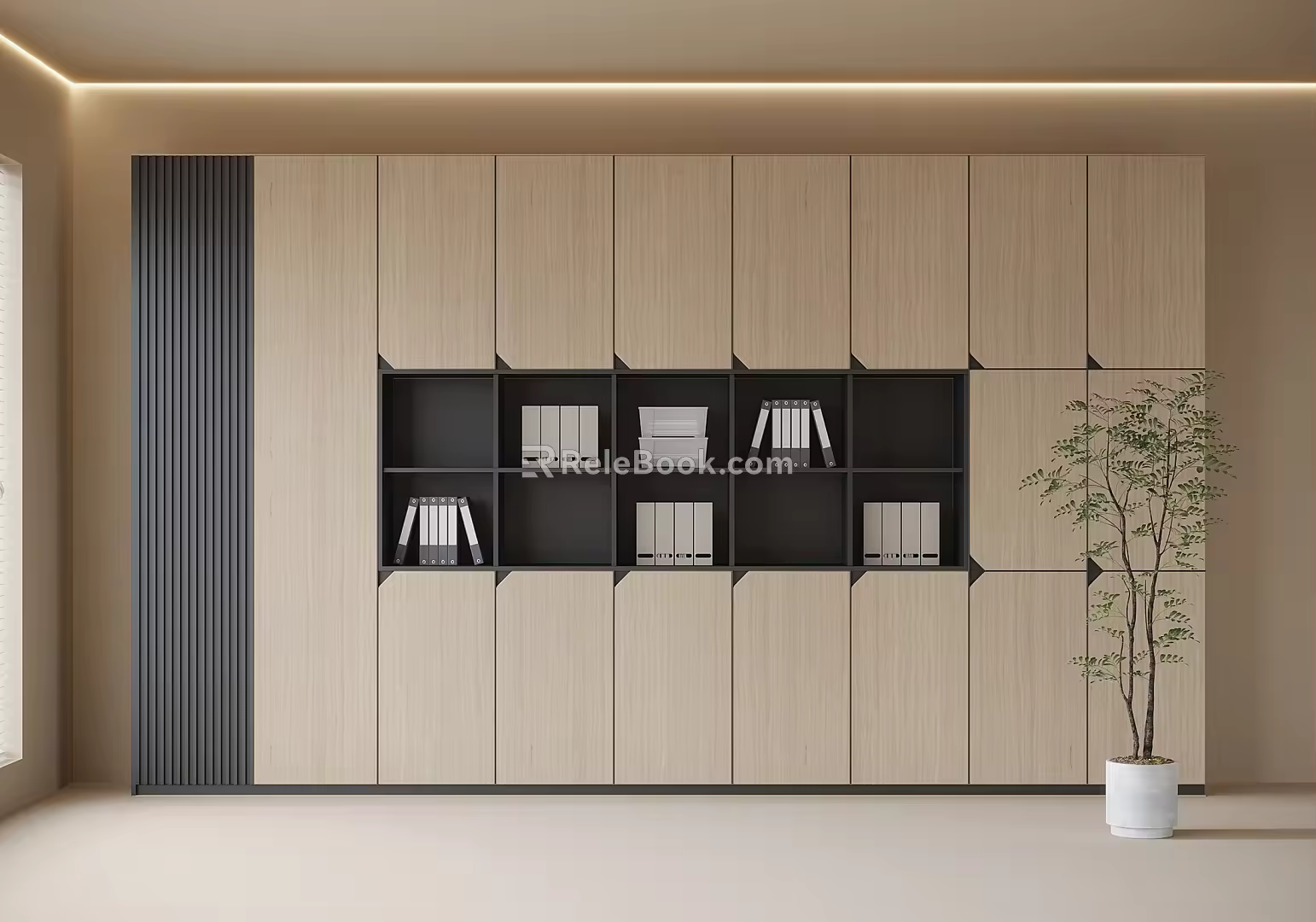 Modern Office File Cabinet Locker Bookcase 3d model