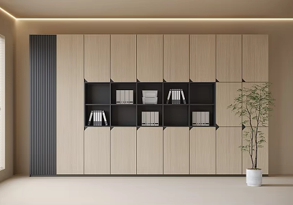 Modern Office File Cabinet Locker Bookcase 3d model
