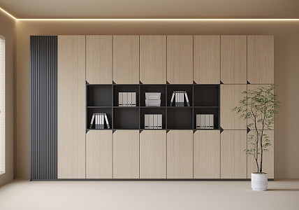 Modern Office File Cabinet Locker Bookcase 3d model