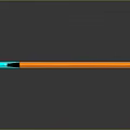 Orange Stabilo Pencil With Blue Cap For Everyday Use On Black Background