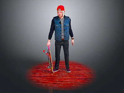 Modern game character men men handsome men young men 3d model