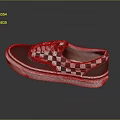 Classic Black and White Checkerboard Pattern Low Top Casual Shoes with White Sole