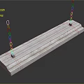 Modern Metal Chain Suspended Chandelier Long Strip Design for Contemporary Living Spaces