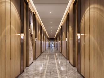 New Chinese Hotel Aisle Hotel Corridor Aisle Dormitory Corridor Office Corridor 3d model