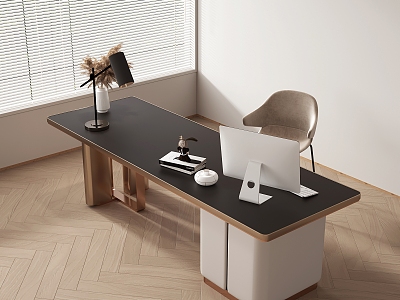 Desk and chair combination model