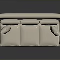Modern White Sofa With Three Seat Design And Decorative Cushions For Living Room
