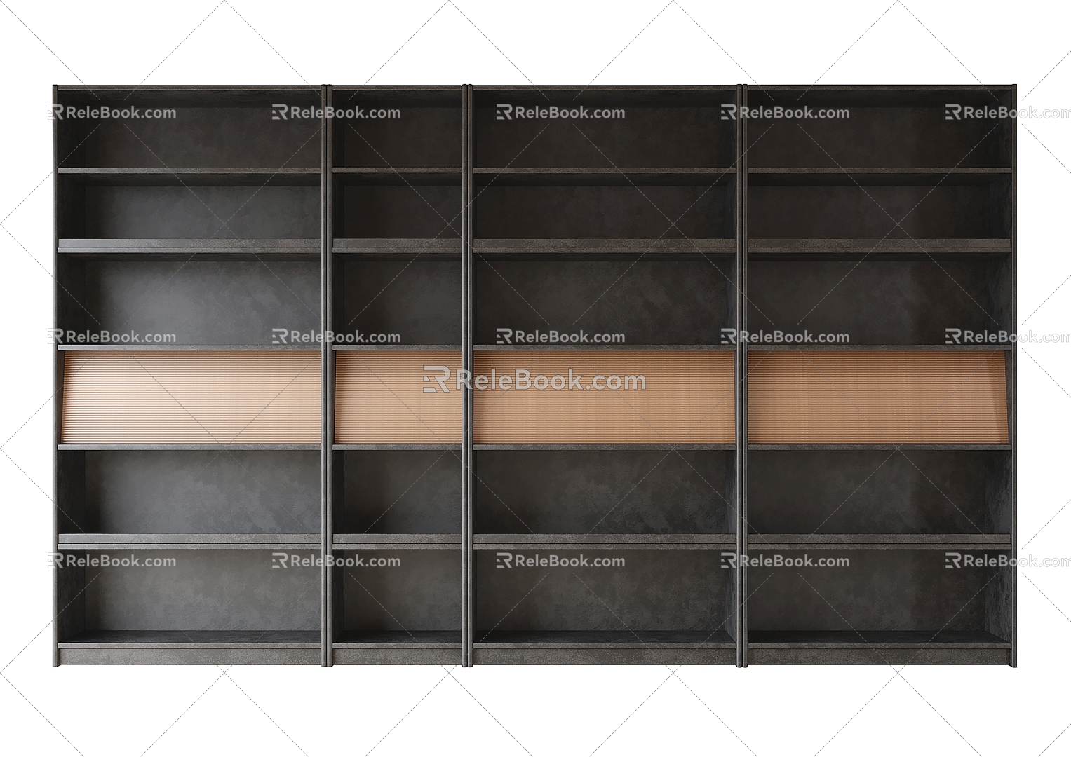 Bookcase Decorative Cabinet 3d model