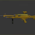 Yellow Sniper Rifle With Tactical Scope Barrel Grip And Stock Design Features