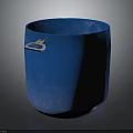 Durable Blue Plastic Bucket With White Handle For Storage And Transport Use