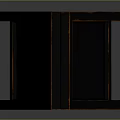 Stylish Standing Hanging Blackboard with Wooden Frame and Orange Trim Edges