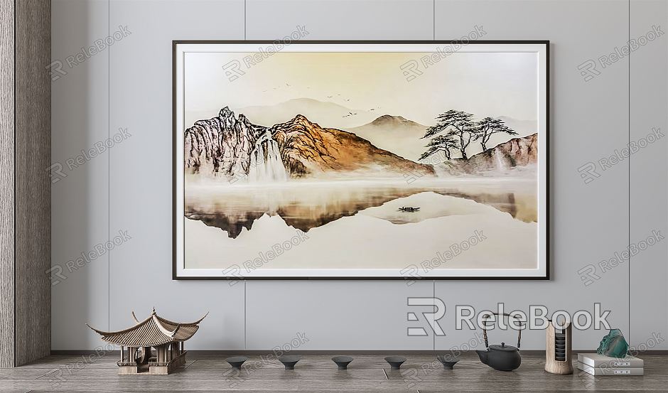 New Chinese Landscape Painting Suite Hanging Painting model