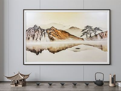 New Chinese Landscape Painting Suite Hanging Painting model