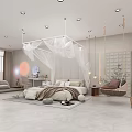 Modern Public Office Space Interior Design With Open Layout Sofas And Green Plants