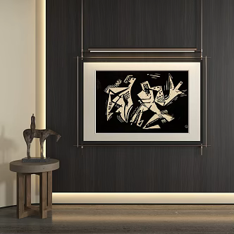 abstract decorative painting 3d model