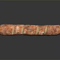 Bread sandwich bread pudding bean paste bread cheese bread big column bar breakfast bread European bread 3d model