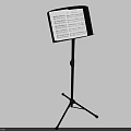 Adjustable Music Stand Furniture Sturdy Black Tripod Base Sheet Music Holder