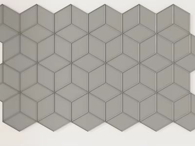 Stylish Gray Hexagonal 3D Carving Pattern For Modern Wall Decoration Design 3d model
