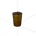 Wooden Decorative Trash Can with Lid Ideal for Home Kitchen and Bathroom Use