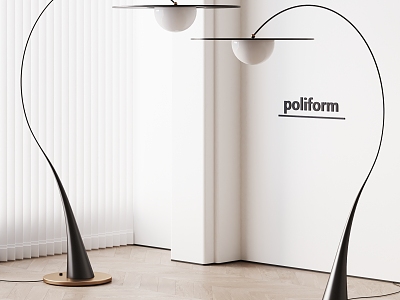 poliform modern floor lamp fishing lamp metal floor lamp 3d model