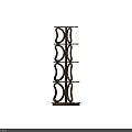 Modern Wooden Standing Decorative Shelf Featuring Curved Design And Multiple Tiers
