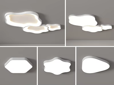 Various Shaped Ceiling Lights For Home 3d model