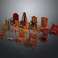 Diverse Wooden Chairs Furniture Collection With Various Styles And Different Designs