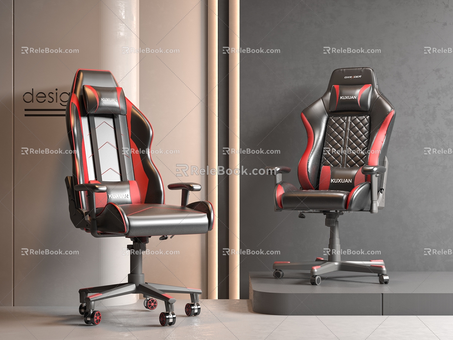 Modern e-sports chair 3d model