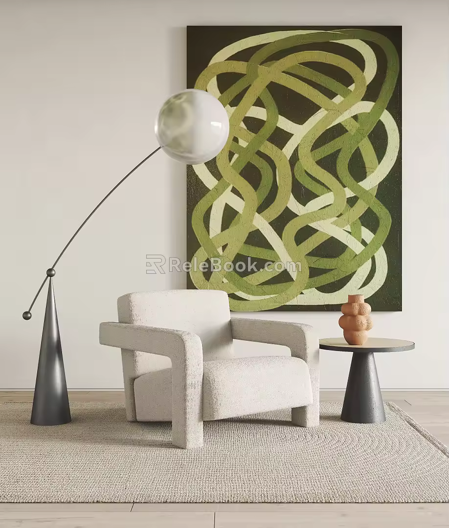 Modern single sofa 3d model