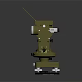 Olive Green Medical Device With Pink Circular Component Knobs And White Support Feet Structure