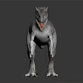 Detailed Dinosaur Model Featuring Sharp Teeth Scaly Skin And Standing Pose