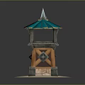 Tower defense sentry tower air defense watchtower observatory tower loft 3d model
